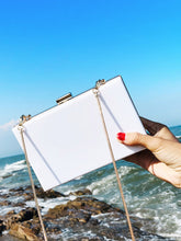 Pochette de soirée en acrylique blanc