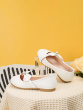 Chaussures de princesse pour filles en cuir blanc