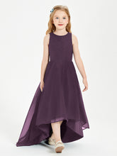 Junior Robes de Demoiselle d'Honneur Asymétriques Exquises Plum