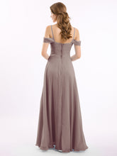 Hors De l'Épaule Spaghetti Bretelle Mousseline Robes Dusk