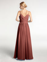 Bretelles Spaghetti Mousseline Maxi Robes terracotta Grande Taille