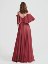 Volants Manches Spaghetti Bretelle Mousseline Robes Cannelle Rose Taille