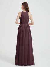 Licou Mousseline Simple Robe Avec Fente Cabernet