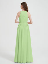 Licou Mousseline Simple Robe Avec Fente Sauge