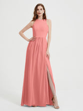 Licou Mousseline Simple Robe Avec Fente Sunset