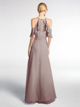 Robe Empire à Bretelles Spaghetti à Manches Volants-Bordés Dusk