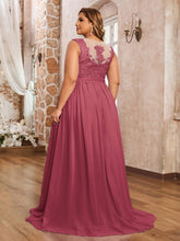 Robe Appliquée et Perlée avec Col en Cœur Cannelle Rose