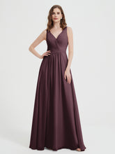 Dos Ouvert Mousseline Robes Avec Col En V Cabernet