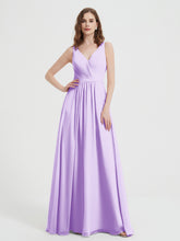 Dos Ouvert Mousseline Robes Avec Col En V Lilas