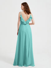 Spaghetti Bretelles Col En V Robes Avec Fente Spa