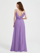 Spaghetti Bretelles Col En V Robes Avec Fente Tahiti