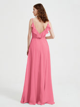 Spaghetti Bretelles Col En V Robes Avec Fente Pastèque