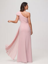 Robe fourreau asymétrique en A Rose Poudré