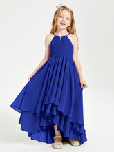 Robes de Demoiselle d'Honneur Junior en Mousseline Bleu Royale