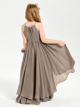 Robes de Demoiselle d'Honneur Junior en Mousseline Taupe