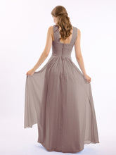 Bretelles Croisées Mousseline Robe avec Taille Empire Dusk