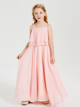 Robes de Demoiselle d'Honneur Junior en Mousseline Corail