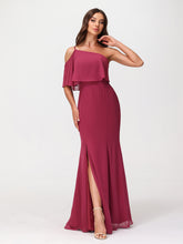 Une Épaule Sirène Robes Avec Fente Mûre