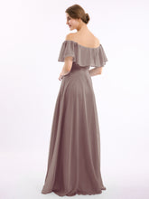 Hors De l'Épaule Mousseline Longueur Complète Robe Dusk