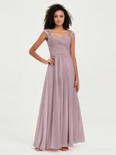 Col En Cœur Mousseline Robes Avec Dentelle Mancherons Dusk