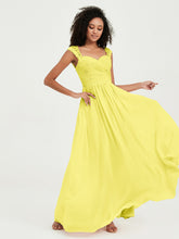 Col En Cœur Mousseline Robes Avec Dentelle Mancherons Citron