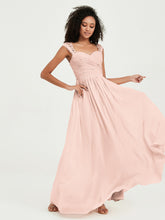 Col En Cœur Mousseline Robes Avec Dentelle Mancherons Rose Perle