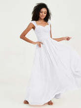 Col En Cœur Mousseline Robes Avec Dentelle Mancherons Blanc