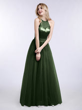 Col d'Illusionline Longue Tulle Robe Olive Verte
