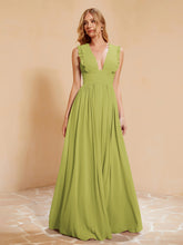 Maxi Robe Sans Manches avec Décolleté en V Plongeant Trèfle