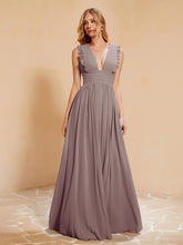 Maxi Robe Sans Manches avec Décolleté en V Plongeant Dusk