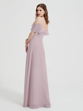 Spaghetti Bretelles Col En V Mousseline Robes Longues Dusk