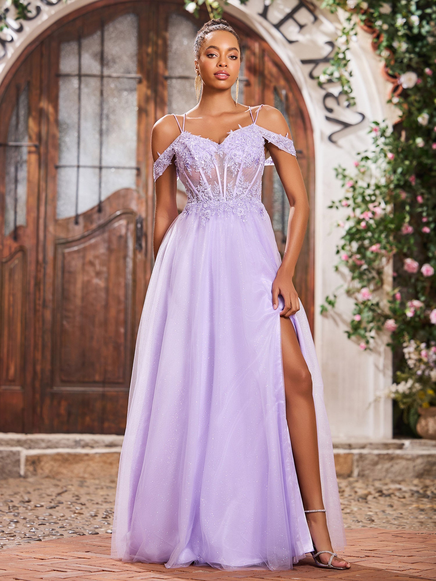 Robe Longue Torrid Maxi Imprimé Floral, Manches Courtes, Off-shoulder, Taille 2X