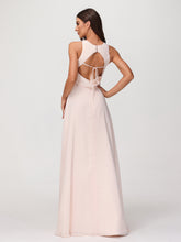 Robes Longues Princesse en Mousseline avec Fente Pêche