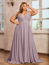 Bretelle Spaghetti Dentelle et Mousseline Robe Dusk Grande Taille