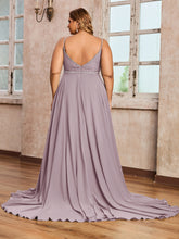 Bretelle Spaghetti Dentelle et Mousseline Robe Dusk Grande Taille