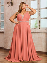 Bretelle Spaghetti Dentelle et Mousseline Robe Crépuscule Grande Taille