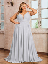 Bretelle Spaghetti Dentelle et Mousseline Robe Blanc Grande Taille