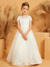 Robe de Fille Ball Gown Brodée avec Appliques