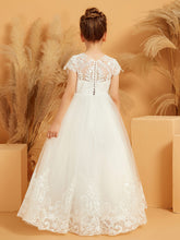 Robe de Fille Ball Gown Brodée avec Appliques
