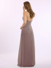 Spaghetti Bretelle Col En V Mousseline Tenues Avec Poche Dusk