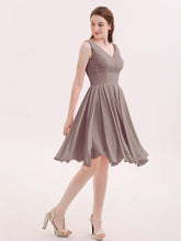 Robe Courte Mousseline avec Col en V Dusk