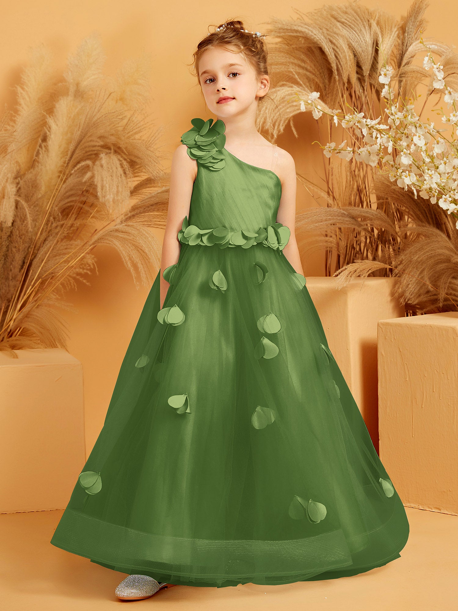 Robe De Soirée Fille 9 Ans - Rose Foncé Avec Broderie Fleurs - Occasion Très Bon état