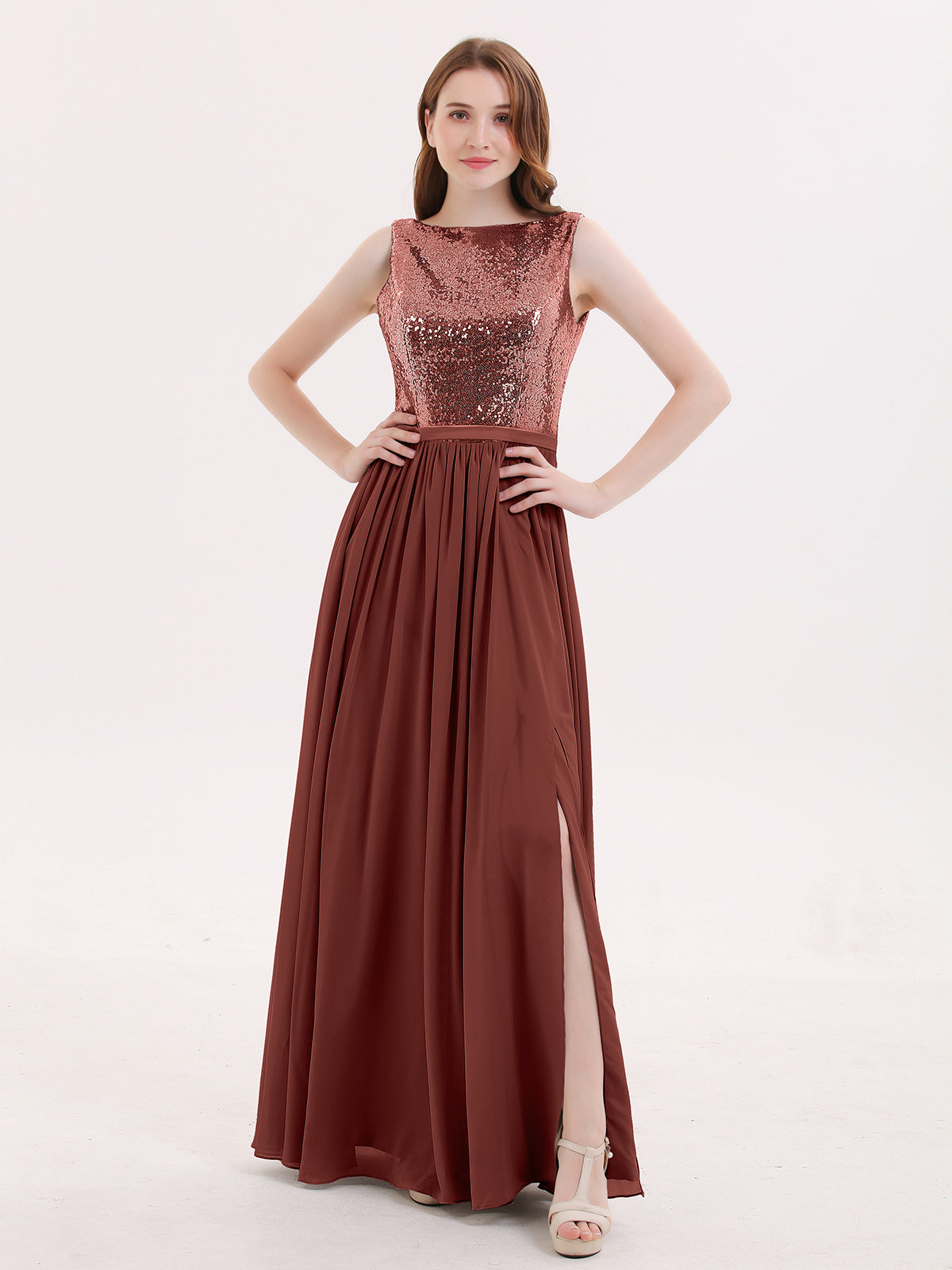 Robe Cocktail Zaftique En Mousseline - Couleur Café/perles Roses, Tailles Plus 0Z à 4X, Neuve Sans étiquettes
