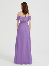 Y-Col Flotter Manches Longues Robes De Demoiselle d'Honneur Tahiti