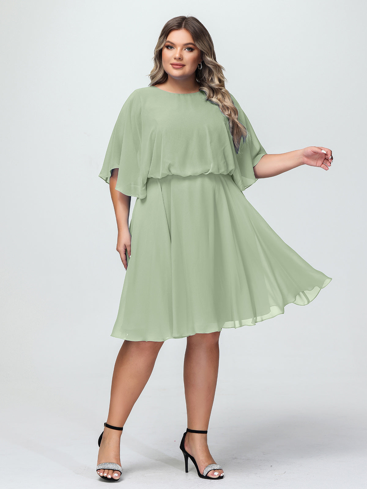 Vert Menthe Robe Fourreau Drapée Robes De Demoiselle D'Honneur