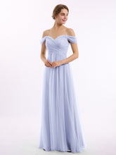 Hors De l'Épaule Col En Cœur Tulle Robe Lavande