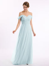 Hors De l'Épaule Col En Cœur Tulle Robe Brume