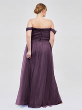 Hors De l'Épaule Col En Cœur Tulle Robe Plum