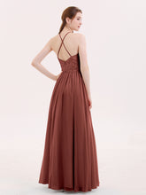 Licou Robe Longue avec Dentelle Bustier terracotta