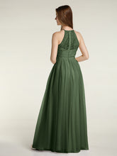 Dentelle Corsage Et Tulle Jupe Robes Longues Olive Verte